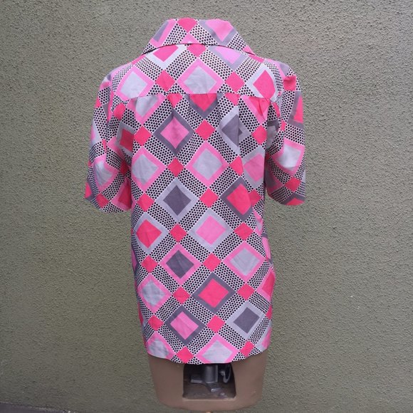 Mod Op-Art Short Sleeve Shirt - Picture 5 of 6